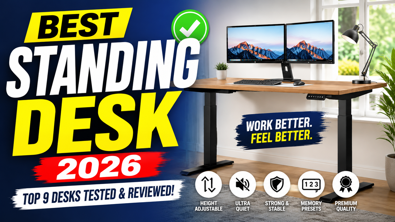 Best standing desk improving productivity and comfort in a modern home office