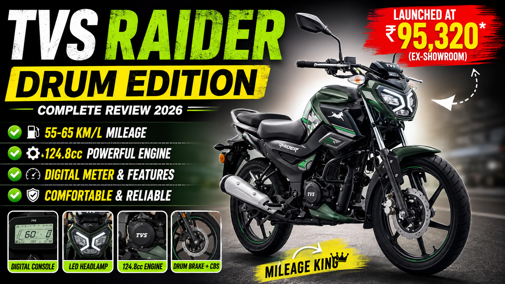 TVS Raider Drum Edition